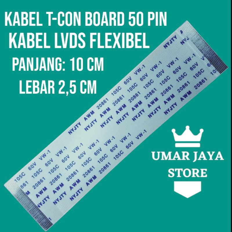 KABEL TICON 50 PIN LCD LED KABEL LVDS TTL FLEXIBEL 50 PIN KABEL T CON 50 PIN