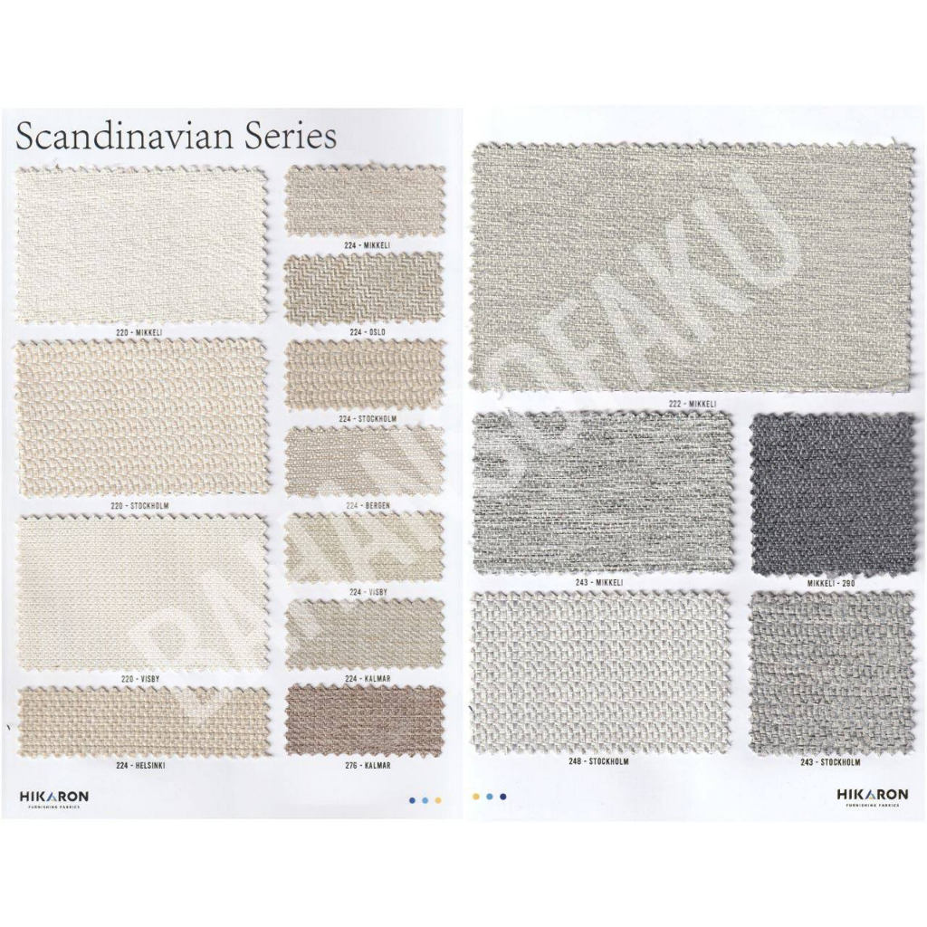 Bahan Kain Kanvas Interior Fabric Polos Canvas Linen Hikaron - Scandinavian Series (Sofa, Furniture,