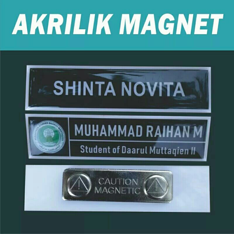 

Name tage aklirick Magnet PxL 2x8