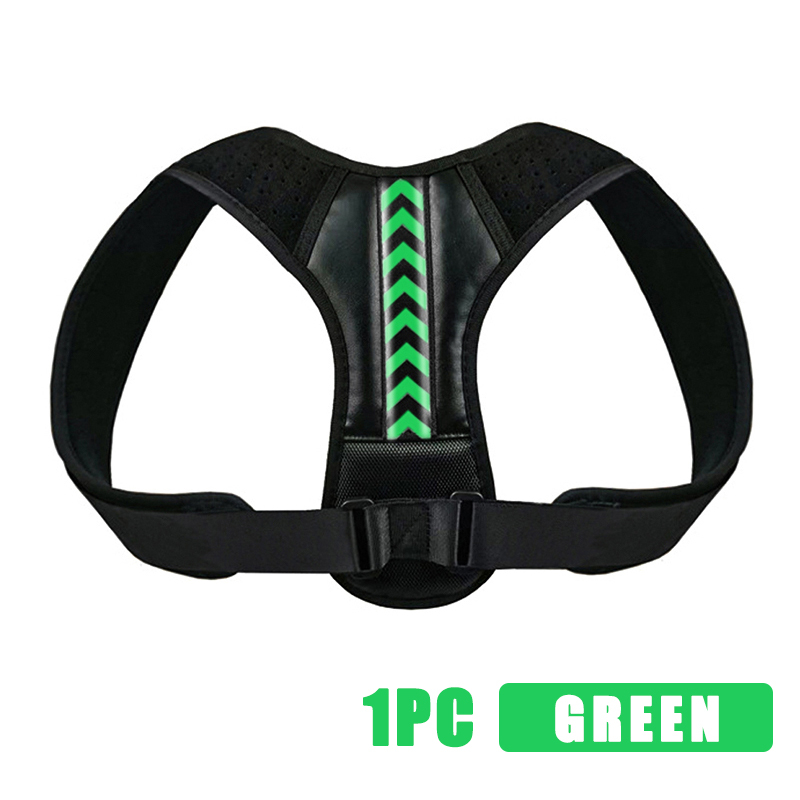 Alat Terapi Punggung Korektor Penegak Postur Breathable M 68-91 cm - LING-01 - Black/Green