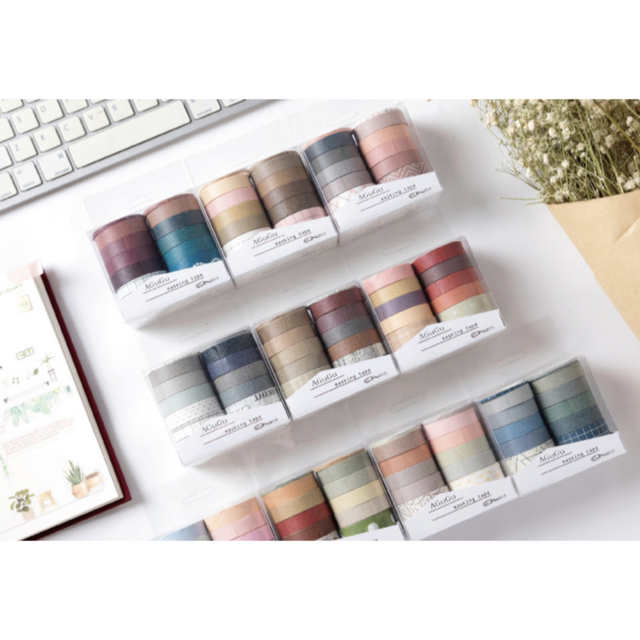 

selotip warna/ selotip motif/ selotip karakter/ selotip lucu/ selotip murah/ washi tape isi 10 roll/ selotip unik