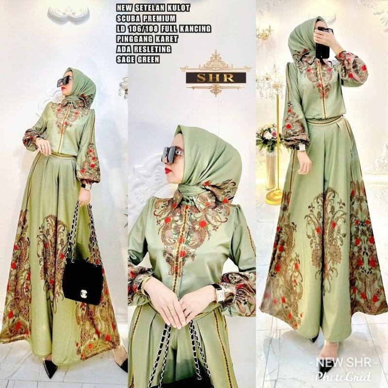 new setelan kulot shr // one set kulot shr terbaru // shr original