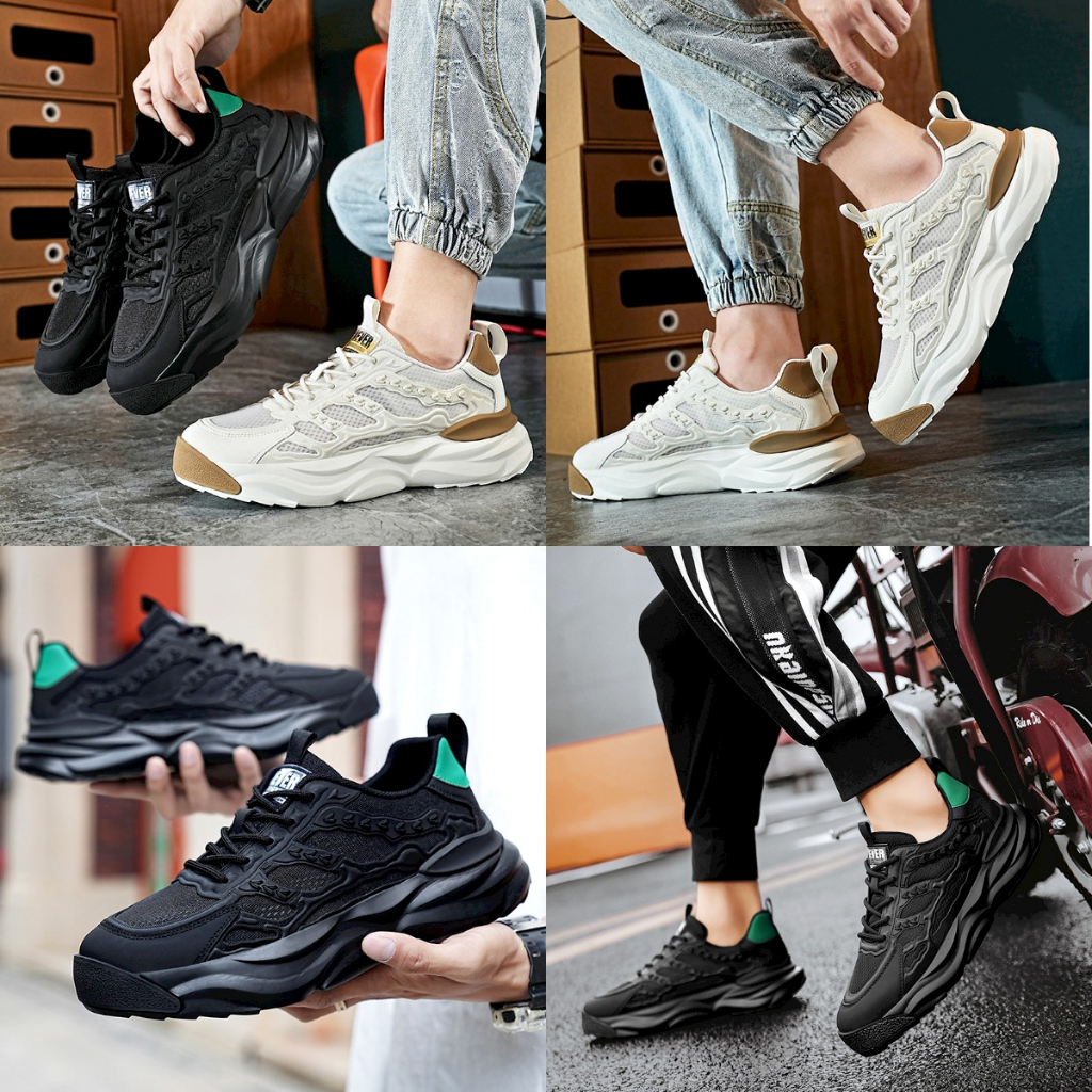 Sepatu Sneakers Pria 01241130 Import Shoes Casual Sport Olahraga Sekolah Kekinian