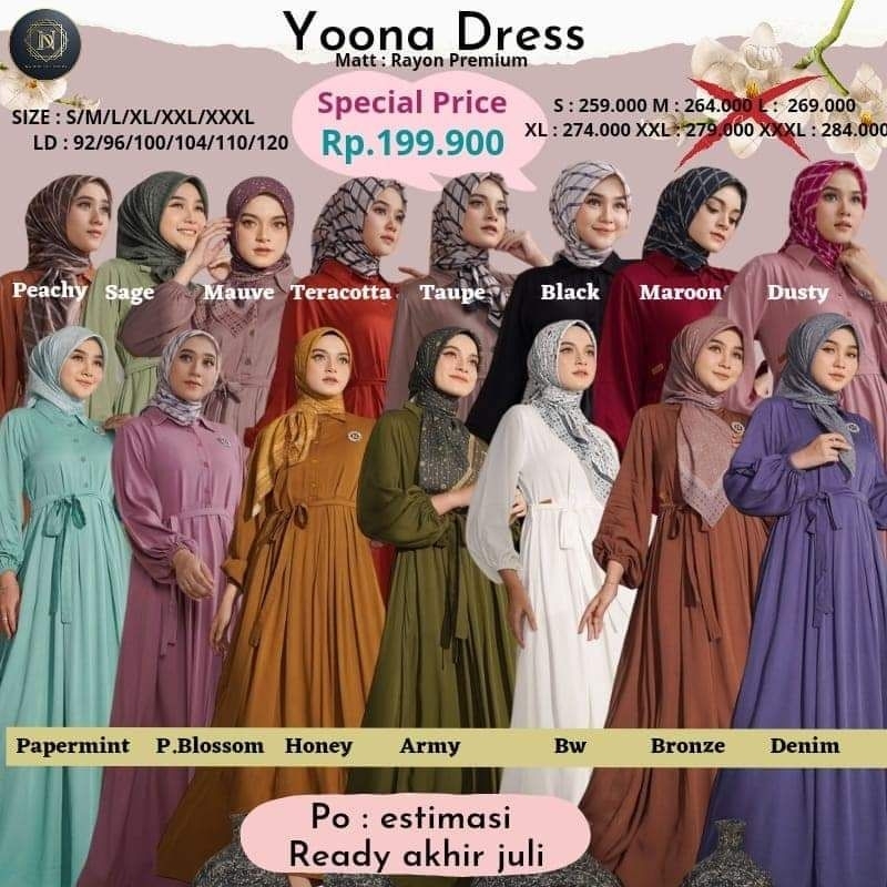 gamis sale nadhera.yoona dress.gamis spesial price nadhera.