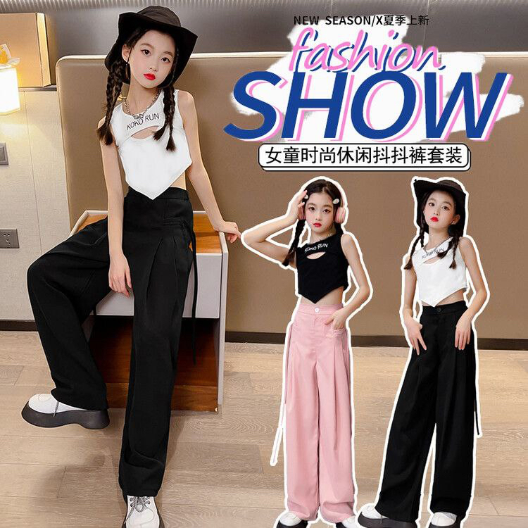[JEWELS KIDS] GYEONG CROP HIGHWAIST SET/SETELAN BAJU ANAK CROP TOP IMPORT KOREA/SETELAN CELANA HIGHW
