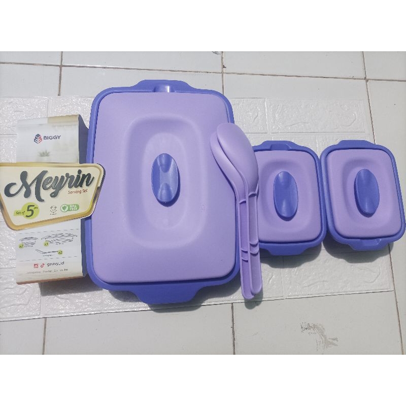 MEYRIN SERVING SET 3 PCS + Sutil 2 Pcs / Wadah Prasmanan 3 pcs