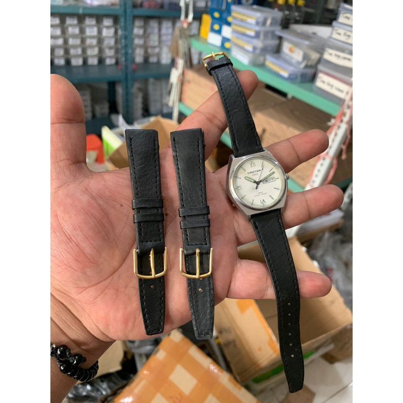 Strap tali jam tangan hitam aftermarket lug 18mm