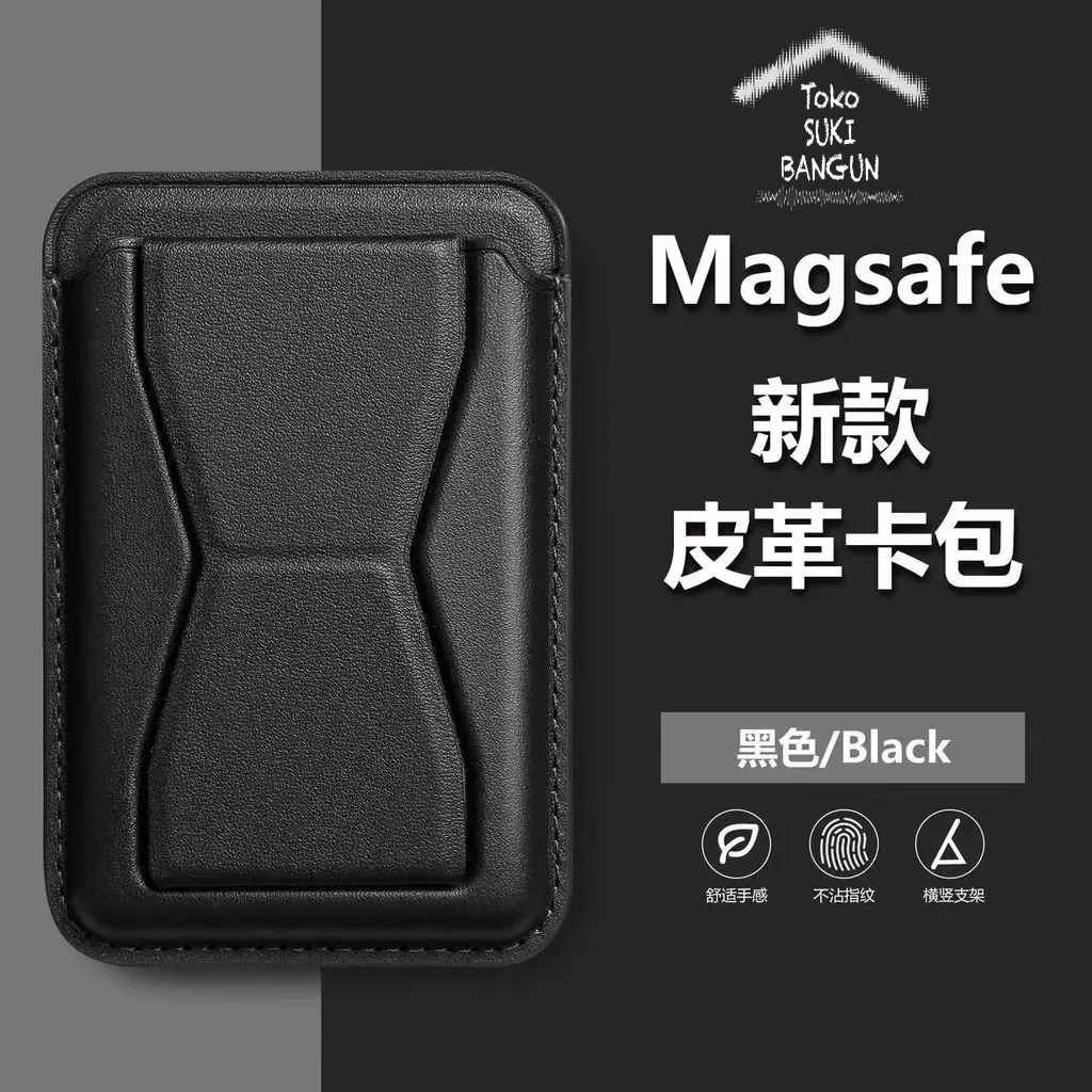 Case Magsafe Card Holder Stand Leather Wallet Iphone 12 13 14