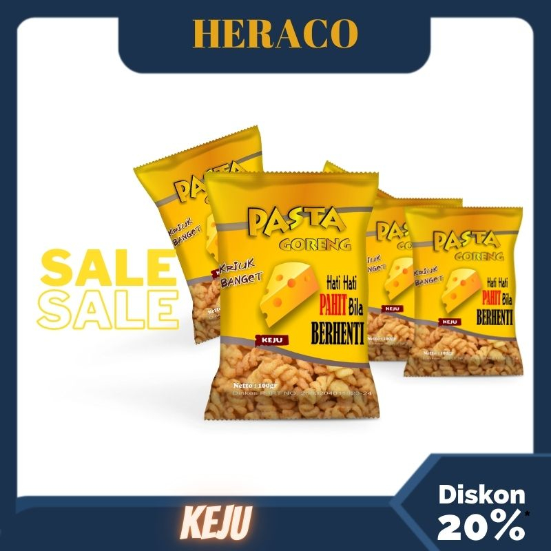 

makaroni spiral KEJU 100 gr / makaroni kriuk / heraco pasta goreng 100gr