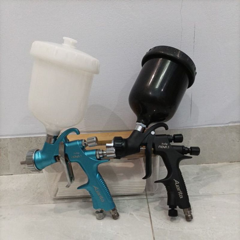 Auarita Spray Gun Nova 1 Black HPLP/Blue LVMP