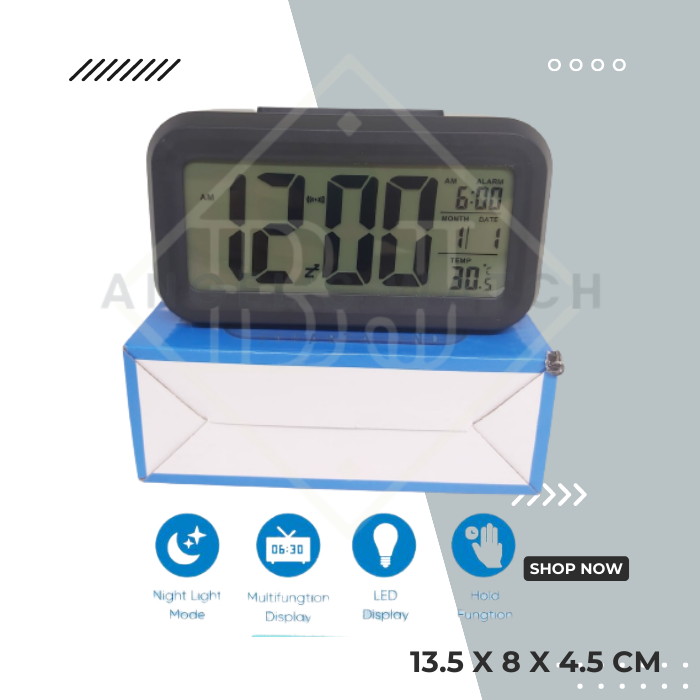 JAM MEJA DIGITAL TANGGAL SUHU HARI JAM 4 IN 1