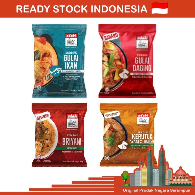 

READY STOCK Bumbu Briyani 100gram, Kerutuk, dan Gulai Adabi 24gram