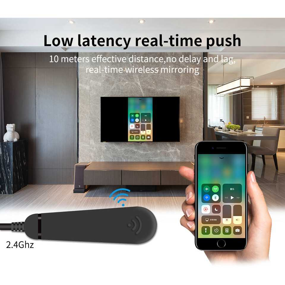 Alat Mirroring AnyCast Miracast Airplay HDMI Dongle WiFi 4K - MiraScreen K6 Black