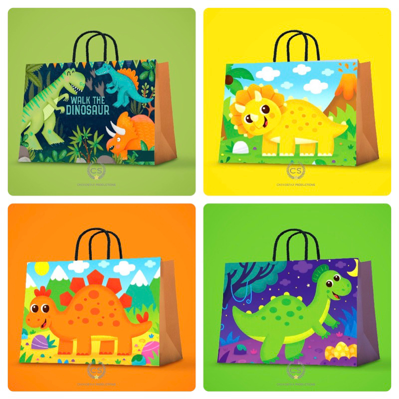 

Paperbag Custom Dinosaurus Goodie Bag Ulang Tahun Anak