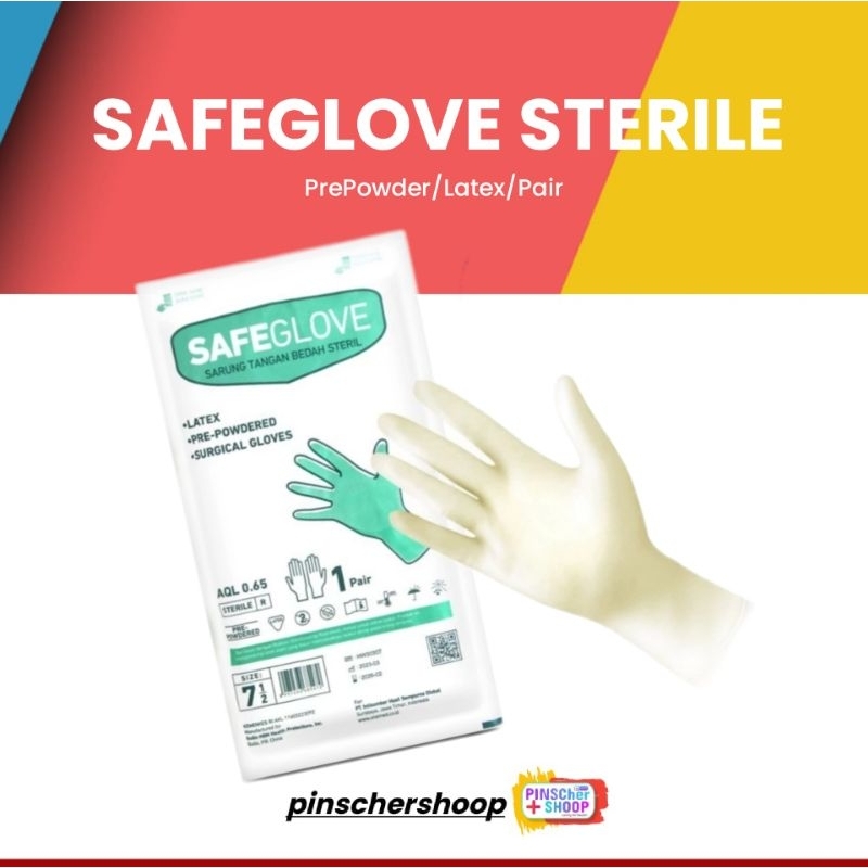 Sarung Tangan Steril Safeglove Surgical Prepowdered 1 Pasang