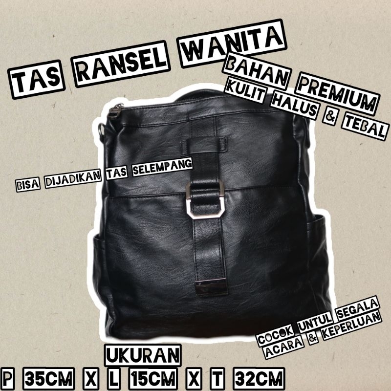Tas Ransel Wanita Import Premium