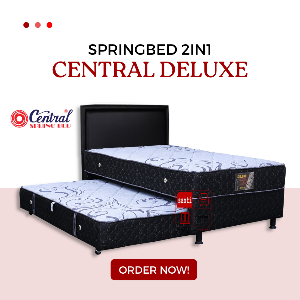 Kasur Springbed Central Deluxe 2 in 1 set 90 x 200