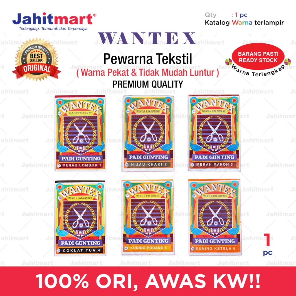 Pewarna Tekstil / Pewarna Pakaian merk WANTEX