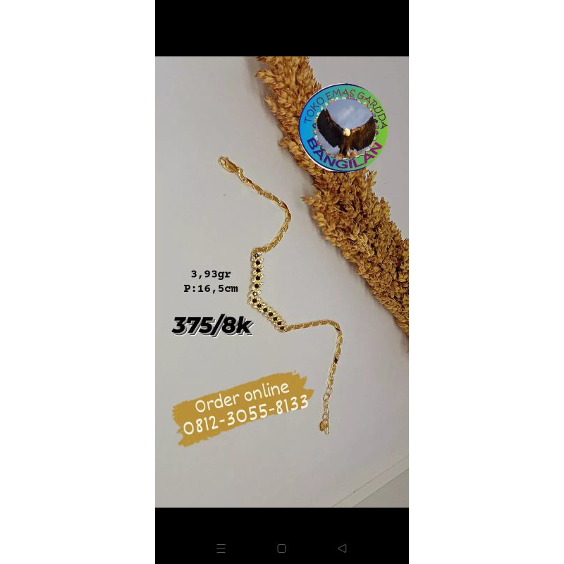 GELANG AUREL MATA PUTIH HITAM