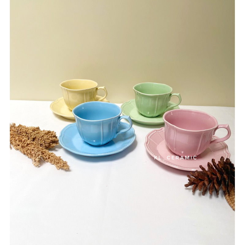 cangkir teh kopi vintage / tea set / coffe cup
