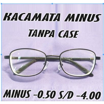 Kacamata Frame Bulat (Oval) - Kacamata Minus - Pria dan Wanita (UNISEX) 0.50-4.00 - PROMO