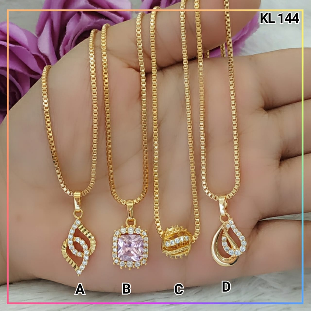 Kalung xuping kalung dewasa kolong permata zircon perhiasan lapis emas gold KL 144