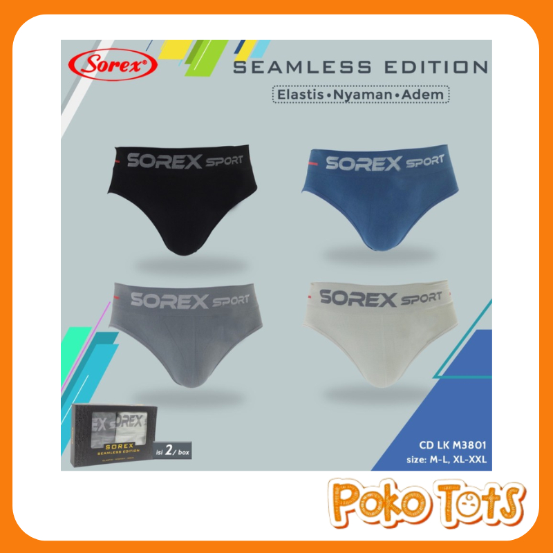 Sorex Man CD Seamless M3801 Celana Dalam Pria Segitiga CD Cowo Celana Dalam Sport