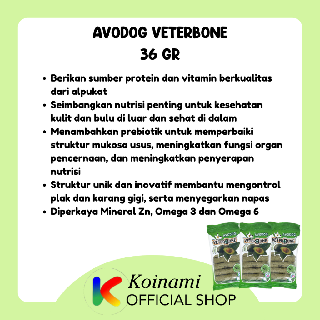 Avodog VeterBone 36gr - Dog Treats - Snack Anjing - Makanan Anjing