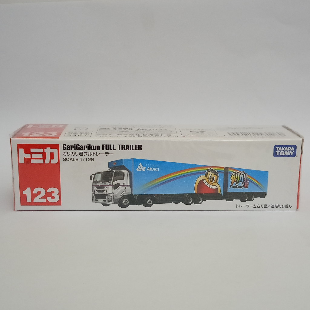 Tomica Long No 123 TRUK GariGarikun full Trailer Truk Takara Tomy Diecast Truk Trailer Miniatur Mobi