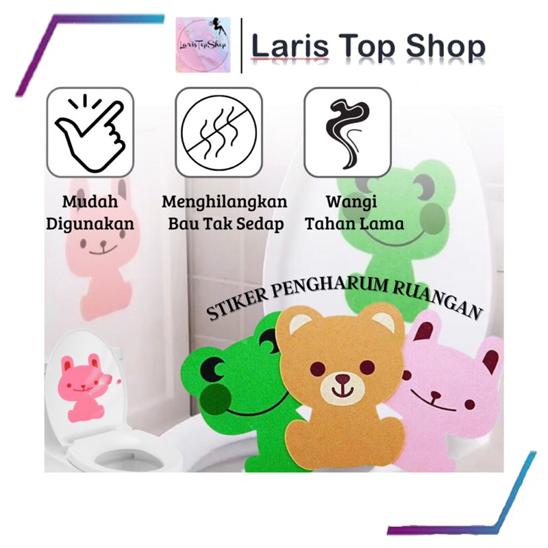 Stiker Pengharum Ruangan Karakter / Stiker Kartun Lucu Beraroma / Sticker Tempelan Pewangi / Penghilang Bau Toilet Kamar Mandi / Stiker Penghilang Bau Toilet Tahan Air