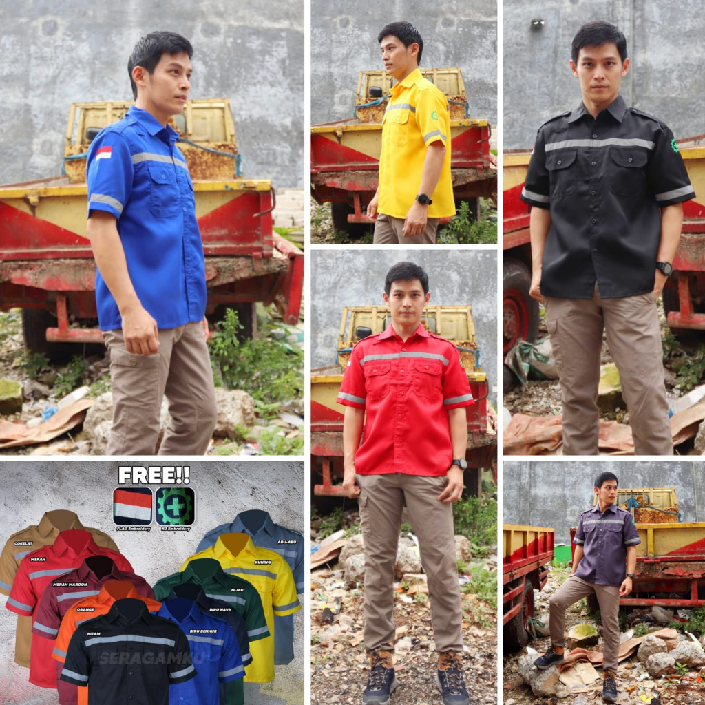 Wearpack Safety Werpack Atasan Kemeja Pendek Baju Kerja Murah Seragamku