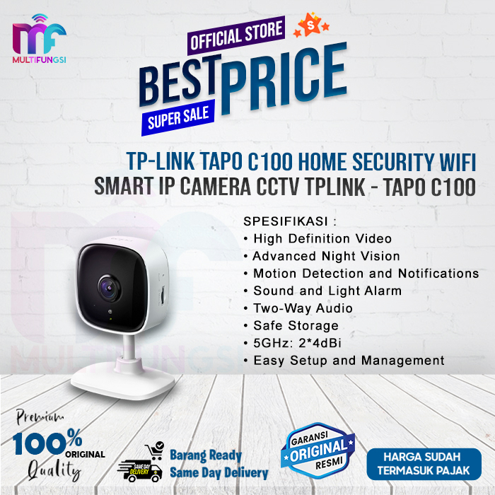 TP-LINK Tapo C100 Home Security WiFi Smart IP Camera CCTV TPLINK