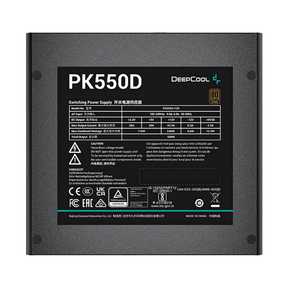 Deepcool PK550D 550W 550 80 PLUS Bronze