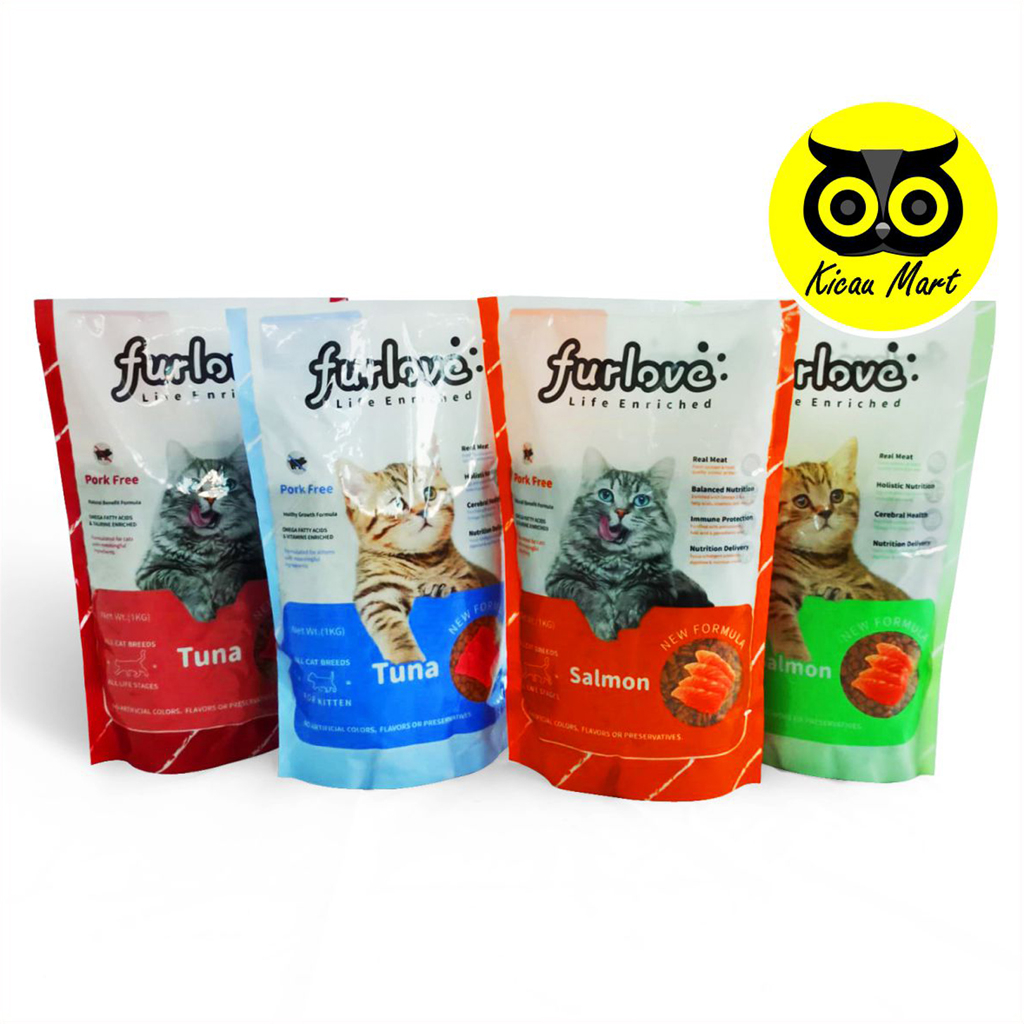 Makanan Kering Kucing Kitten Adult Anabul Cat Food Furlove All Life Stage Daging Asli Pork Free Kualitas Premi Cat Fresh Pack
