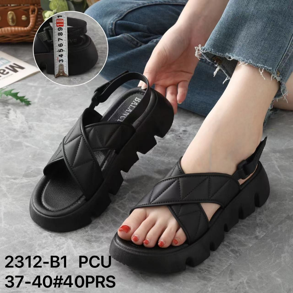 SEPATU SANDAL JELLY IMPORT TALI GUNUNG SILANG TEBAL OLINE BALANCE 2312-B1