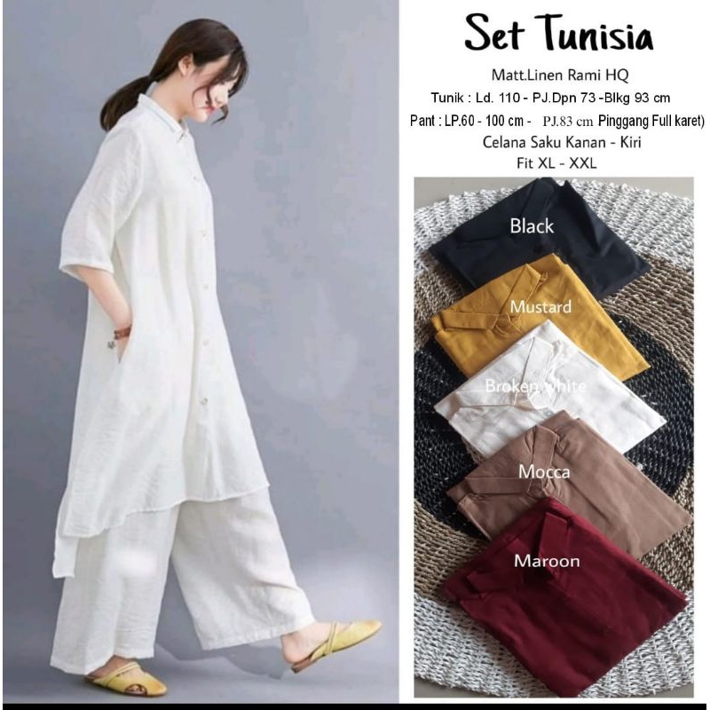 SET TUNISIA SETELAN BAJU WANITA