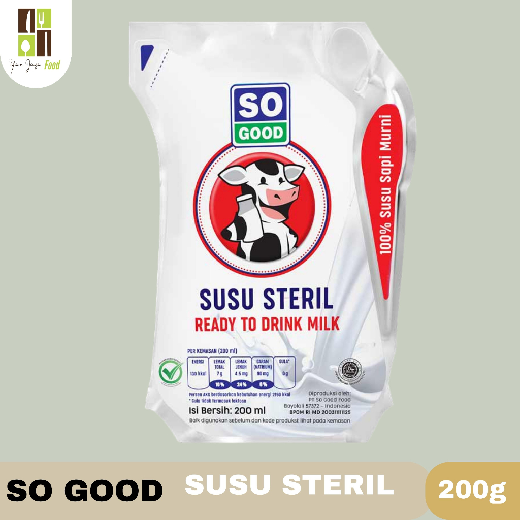

So Good Susu Steril EAA Ready To Drink Milk 200ml