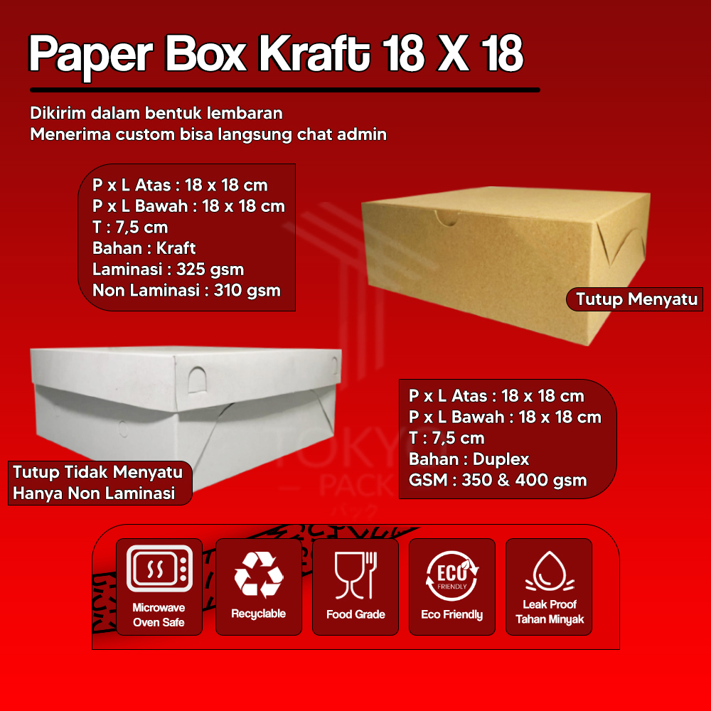 KATERING BOX TEBAL 325 GSM /KOTAK NASI KRAFT/KATERING BOX/DUS NASI