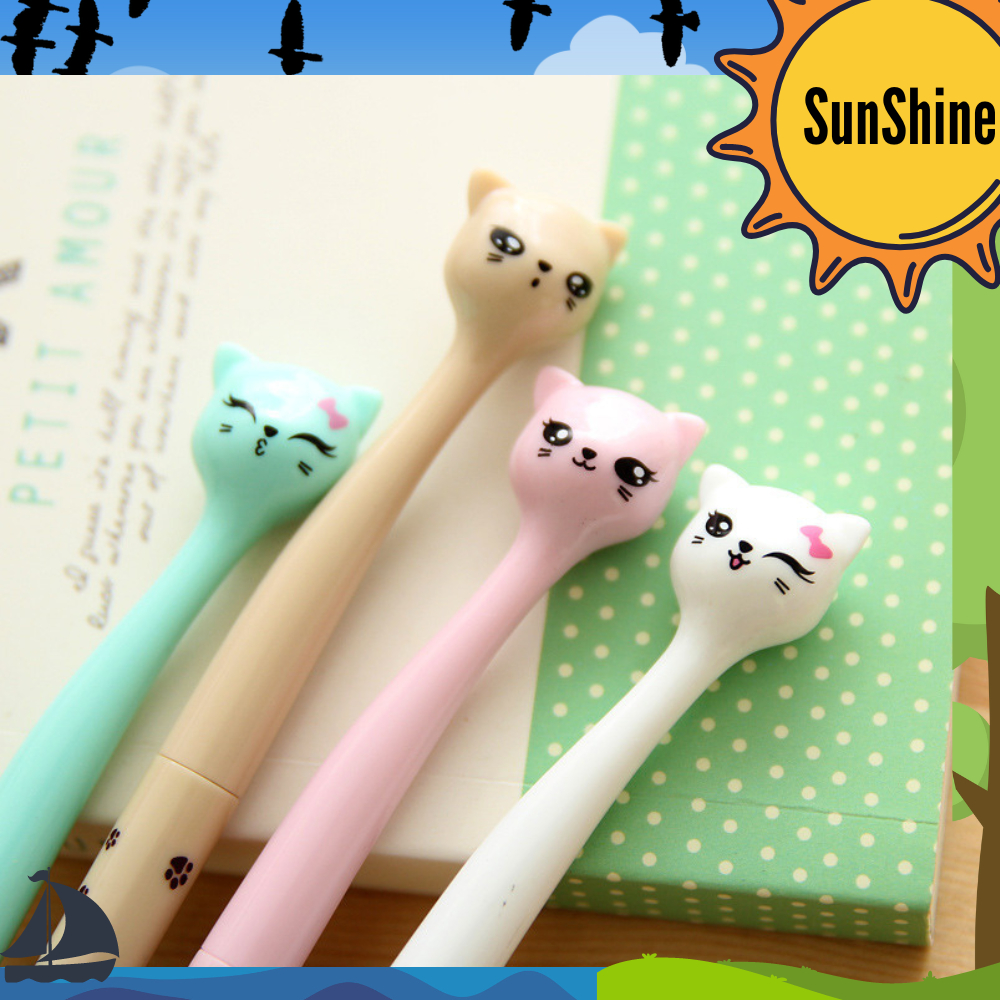 

✨ Sunshine Fancy ✨ SELUSIN / 12 Pcs Pena / Pulpen Kucing Imut S0003