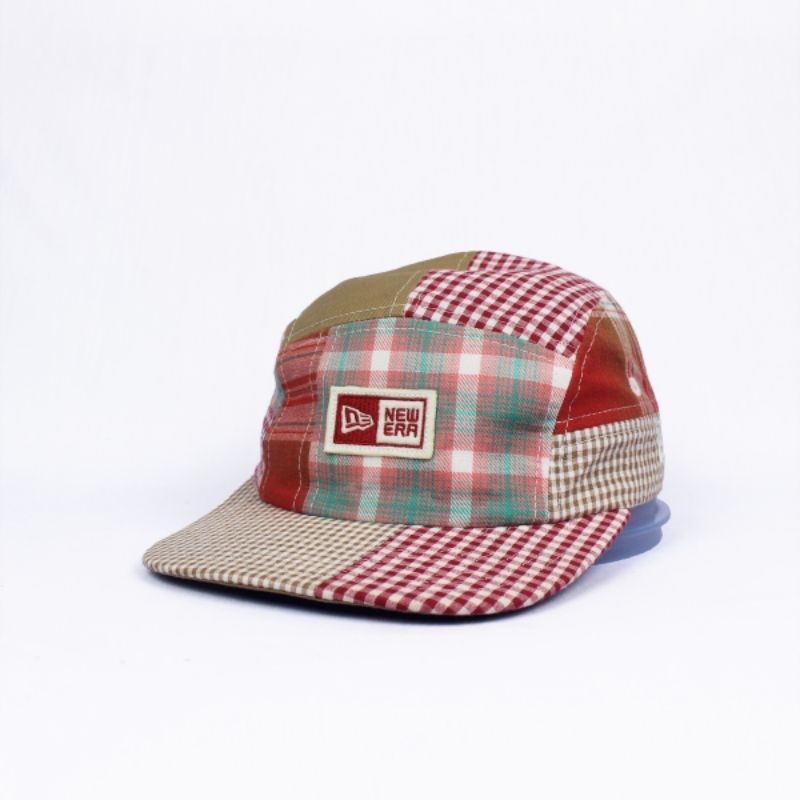 Topi 5-Panel New Era Motif Flannel  Multicolor Osfa Second Original Murah