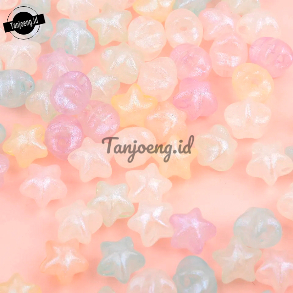 Manik Akrilik Jelly Mote Glitter Glowing Bahan Gelang Kalung dan Aksesoris DIY