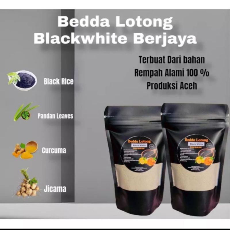 LULUR BEDDA LOTONG BLACKWHITE,lulur khas Aceh,lulur viral, lulur produksi Orang aceh,lulur produksi 