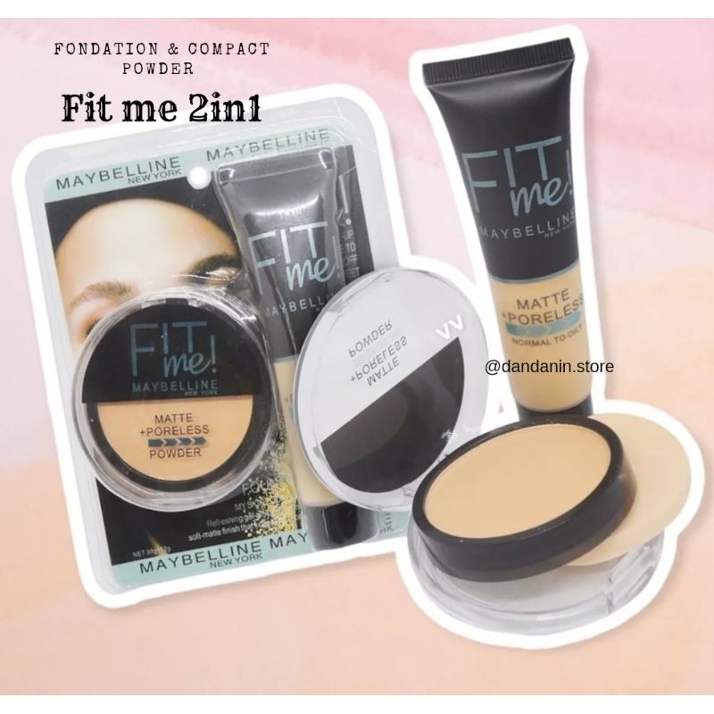 Paket Kosmetik Fit me 2in1 Ekonomis Murah Make up Concealer Eyeliner Maybelline