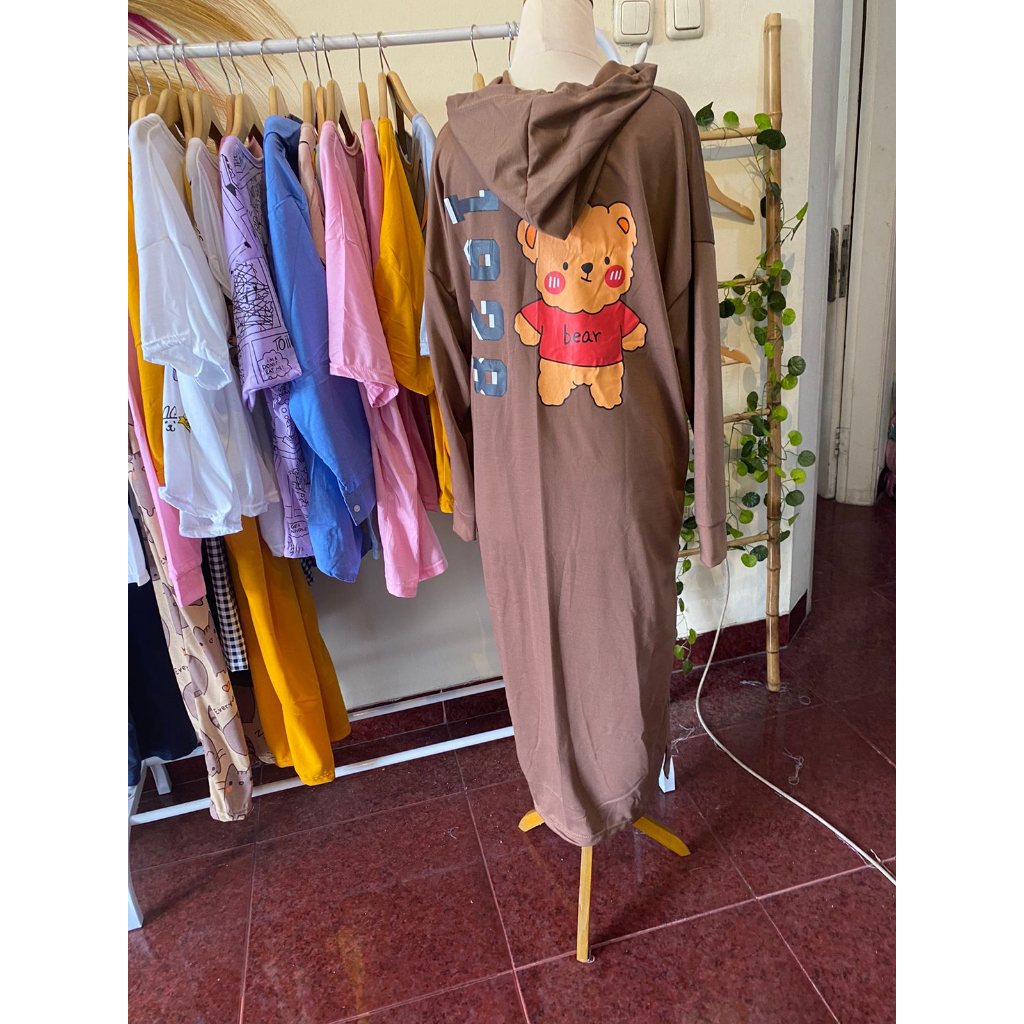 Damai fashion jakarta - dress OVERSIZE HOODIE JUMBO wanita GRACE GRACE - konveksi murah tanah abang