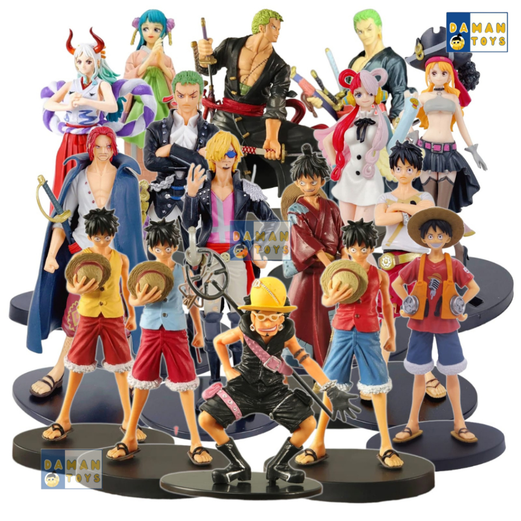 Action Figure Yamato Kaido Kozuki Hiyori Zoro Roronoa One Piece Wano Pajangan Figur Anime