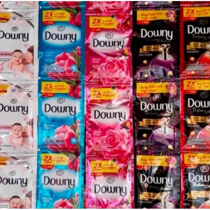 DOWNY 1000 || PEWANGI SACHET 20MLX6 SACHET || 1 RENTENG ISI 6 SACHET