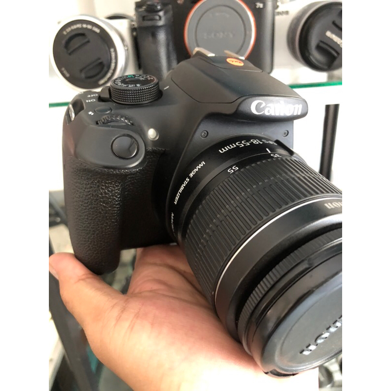 kamera canon eos dslr 1200d lensa kit 18-55 full efek siap pakai