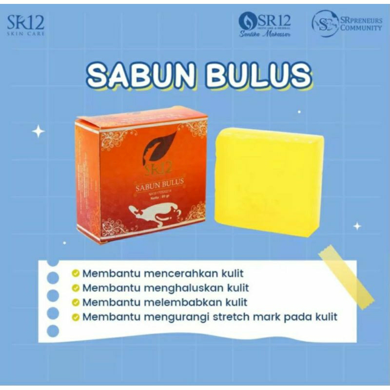 SABUN BULUS SR12/SABUN MENGHILANGKAN GATAL PADA ANAK-ANAK DAN DEWASA/SABUN MEMUDARKAN STRECMARK/ SAB