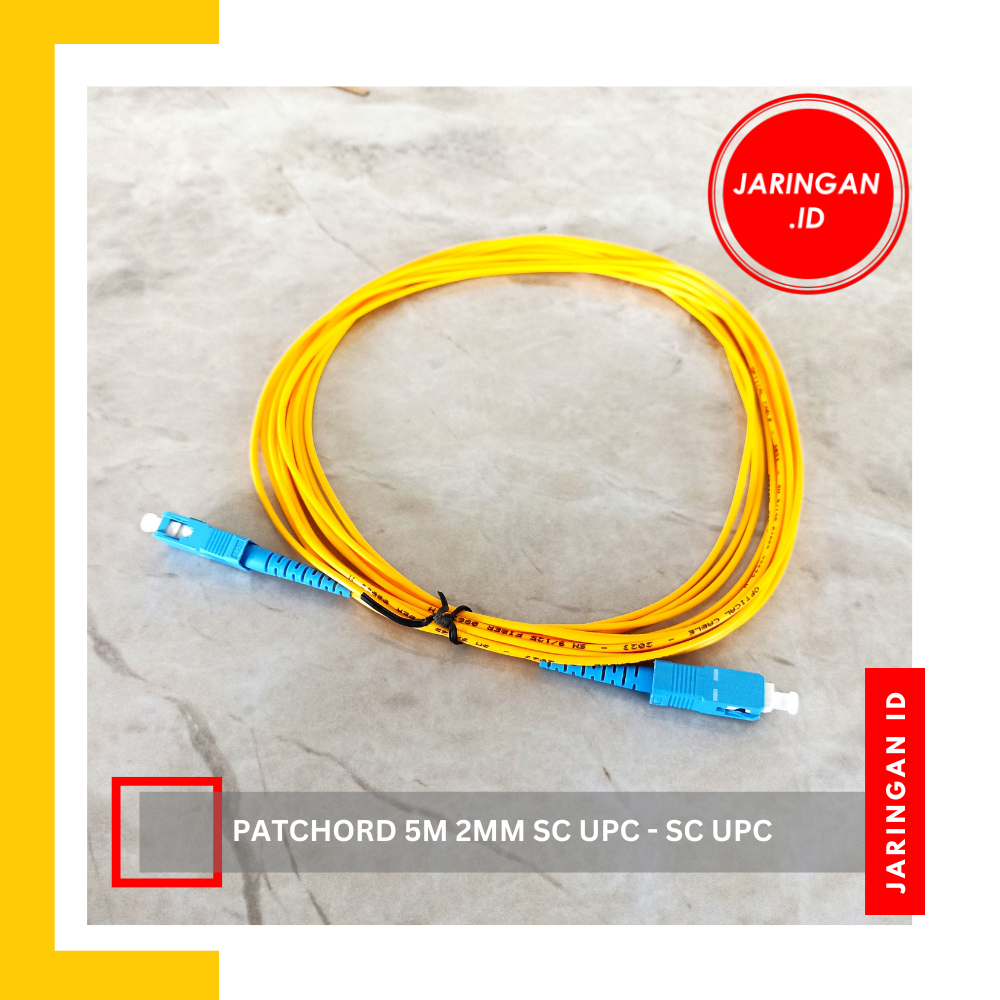 KABEL FIBER OPTIK PATCHCORD SC SC atau SC UPC SC UPC (5 METER)