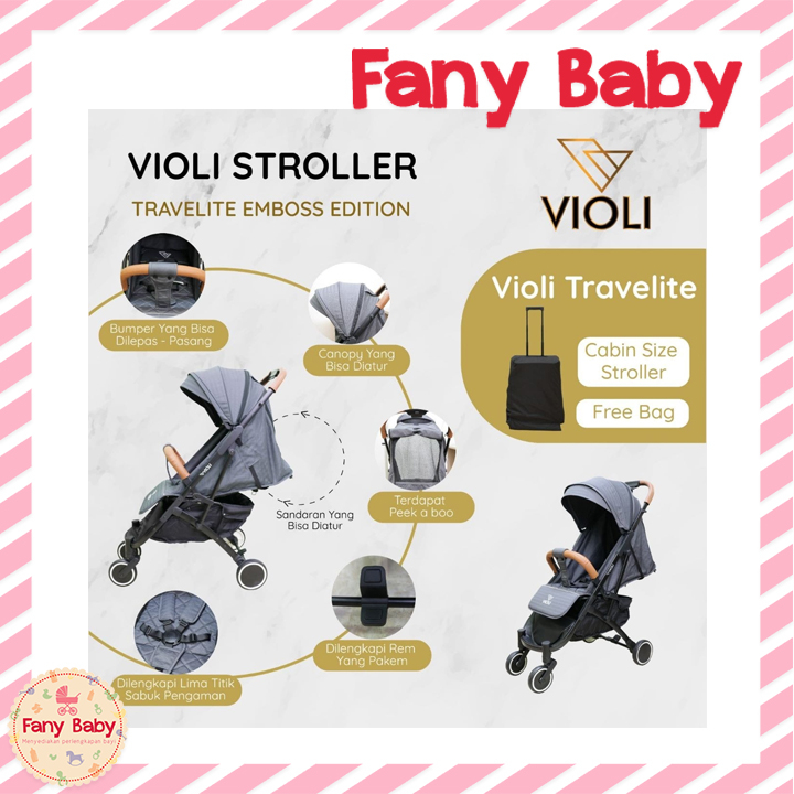 VIOLI STROLLER TRAVELITE EMBOSS EDITION